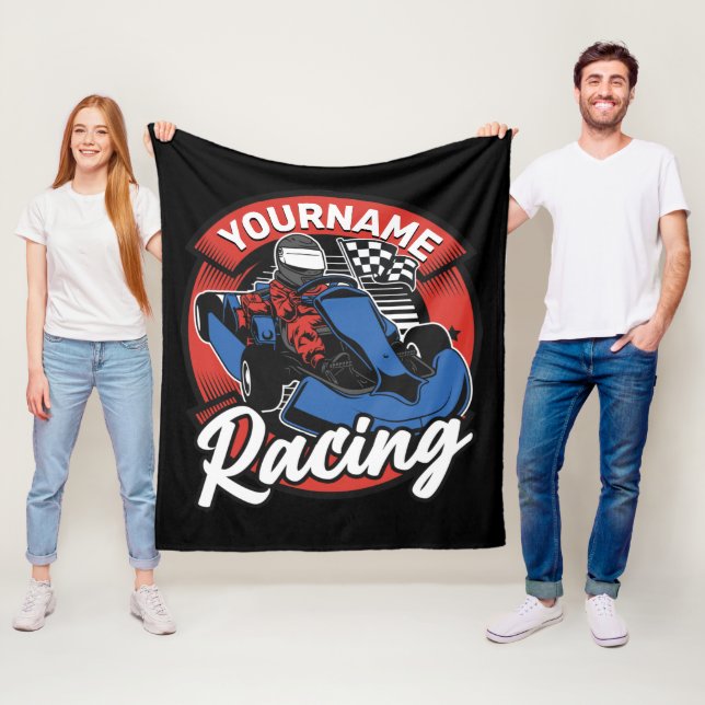 Personlig Go Kart Extreme Tävla Karting Tävling Fleecefilt (På plats)