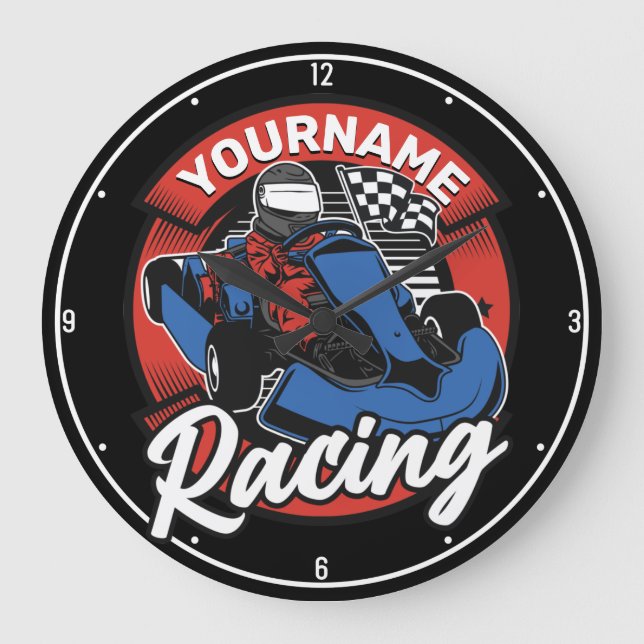 Personlig Go Kart Extreme Tävla Karting Tävling Stor Klocka (Framsida)