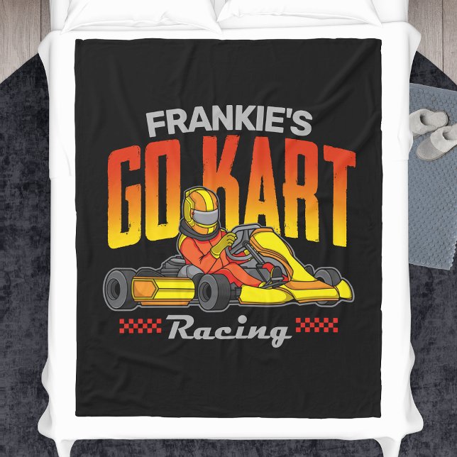 Personlig Go Kart Tävla Motorsport Karting Fleecefilt (Skapare uppladdad)