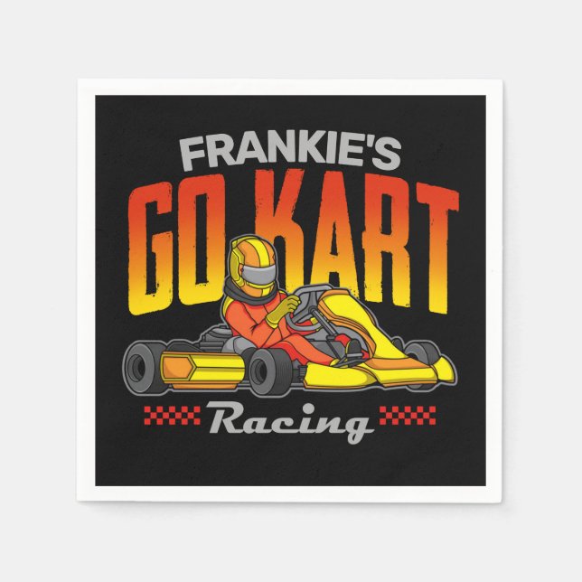 Personlig Go Kart Tävla Motorsport Karting Pappersservett (Framsidan)