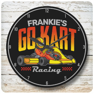 Personlig Go Kart Tävla Motorsport Karting Stor Klocka