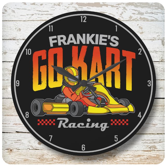 Personlig Go Kart Tävla Motorsport Karting Stor Klocka (Skapare uppladdad)