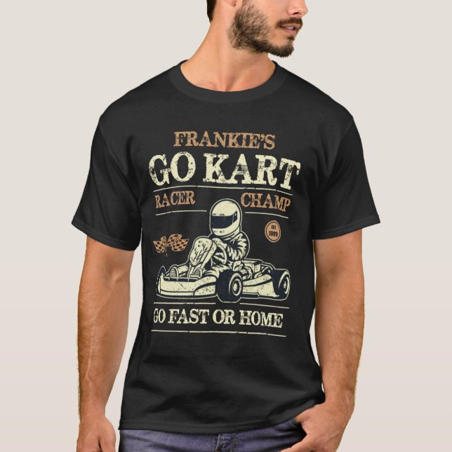 Personlig Go Kart Tävla Motorsport Karting T Shirt (Framsida)