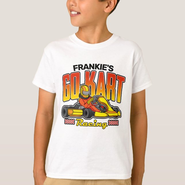 Personlig Go Kart Tävla Motorsport Karting T Shirt (Framsida)