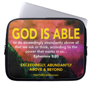 Personlig GOD ÄR ABLE Christian Laptop Fodral