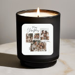 "Personlig God jul 4-foto Collage Fyrkantigt Klistermärke<br><div class="desc">Lägg till en personlig beröring i dina helgdag och hantverk med den här Personligen, God jul Four-Photo Collage Sticker. Den här klisterlappen har en fin utformning med plats för fyra favoritfoton och ett eget namn eller meddelande. Den är en perfekt för att försegla kuvert, dekorera paket eller lägga till en...</div>