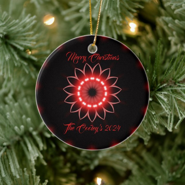 Personlig God jul Abstrakt Prism Art Julgransprydnad Keramik (Träd)