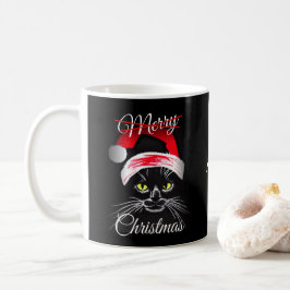 Personlig God jul Arg Black Cat Kaffemugg