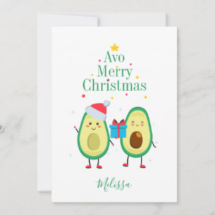 Personlig God jul Avocado Illustration