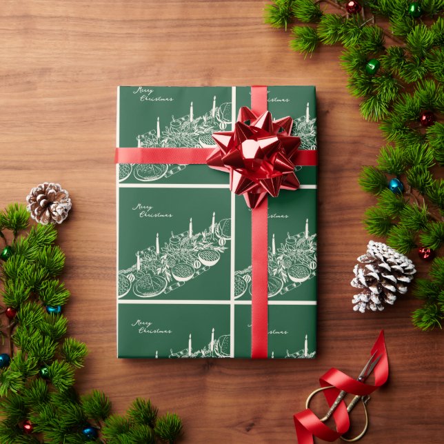 Personlig God Jul Bord Minimal Design  Presentpapper (Julgåva)