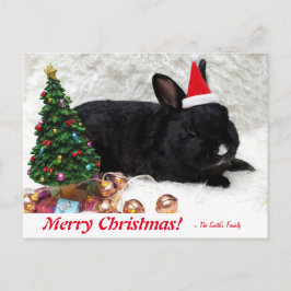 Personlig God jul Bunny Rabbit Postcard Vykort