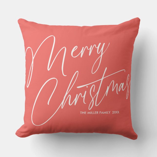 Personlig God jul Dekorativ kudde (Framsida)