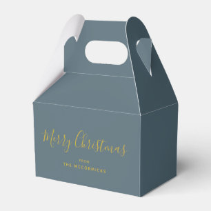 Personlig God jul Dusty Blue Party Presentaskar