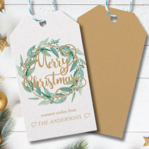 Personlig God jul Eucalyptus Utandning Presentetikett