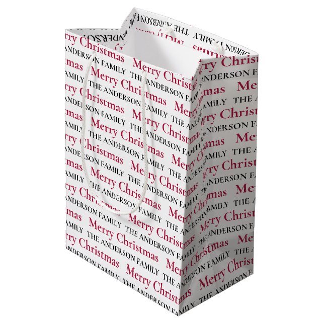 Personlig God jul Family Namn (Baksidan Vinklad)