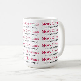 Personlig God jul Family Namn Kaffemugg