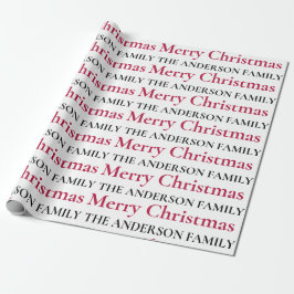 Personlig God jul Family Namn Presentpapper