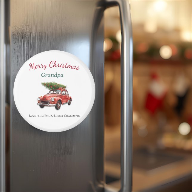 Personlig God Jul Farfar Magnet (Skapare uppladdad)