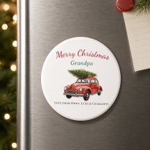 Personlig God Jul Farfar Magnet