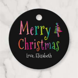 Personlig God jul färgstark Gåvor Etiketter