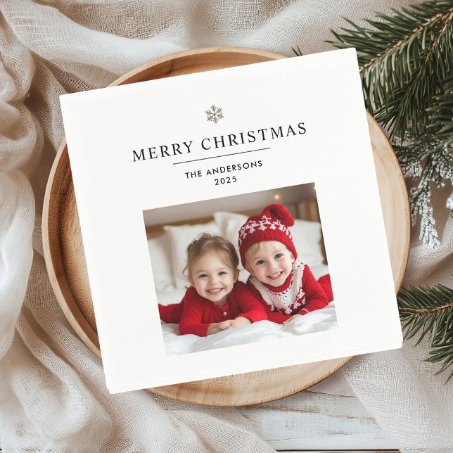 "Personlig God jul Gift med Photo Pappersservett (Skapare uppladdad)
