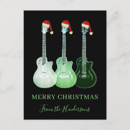 Personlig God jul gitarrer Helg Vykort