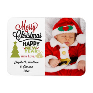 Personlig God jul Gott nytt år fotot Magnet
