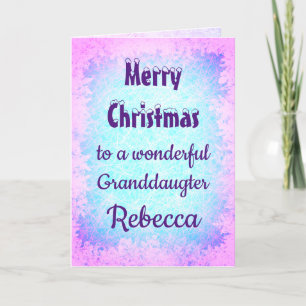 Personlig God jul Granddotter Kort