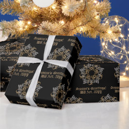 Personlig God jul Guld Silver Black Presentpapper