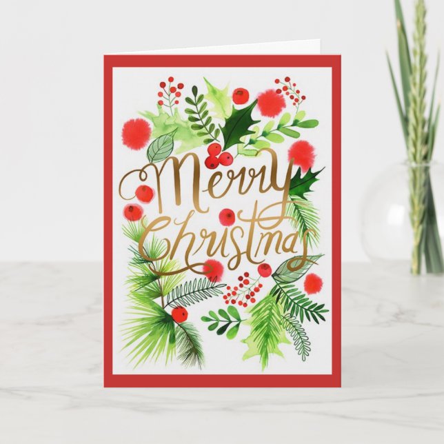 Personlig God jul hälsningskort Helgkort (Framsida)