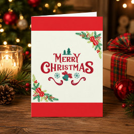 Personlig God Jul Högtid Gratulationskort Kort