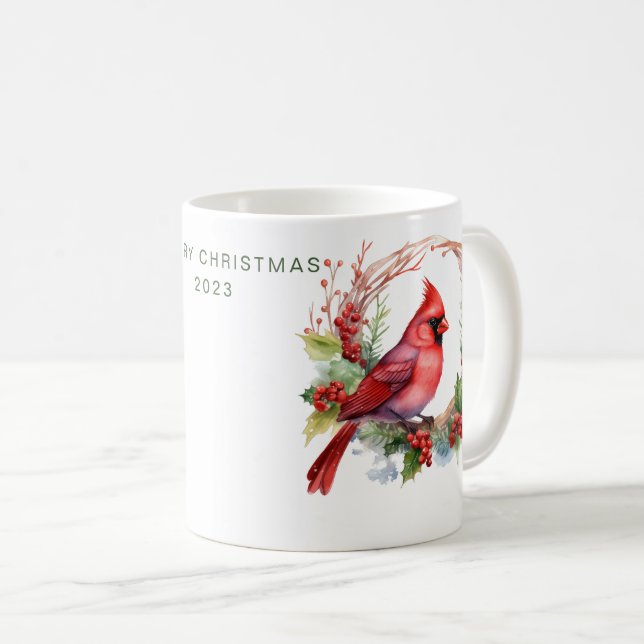 Personlig God jul Kardinal Kaffemugg (Framsida höger)