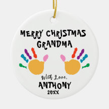 Personlig God jul Kids Hand Ornament