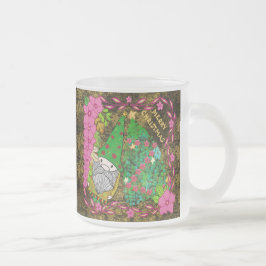 PERSONLIG GOD JUL MED JULAFTON TRÄD FROSTAD GLASMUGG