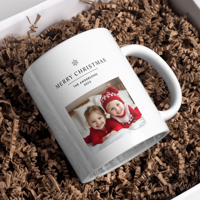 "Personlig God jul med Photo & Namn Kaffemugg (Skapare uppladdad)