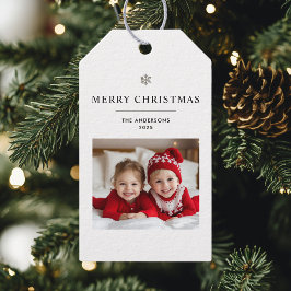 "Personlig God jul med Photo & Namn Presentetikett