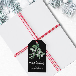 Personlig God jul Mistletoe Presentetikett