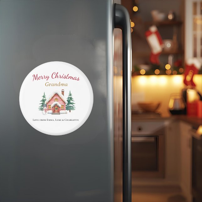 Personlig God Jul Mormor Magnet (Skapare uppladdad)