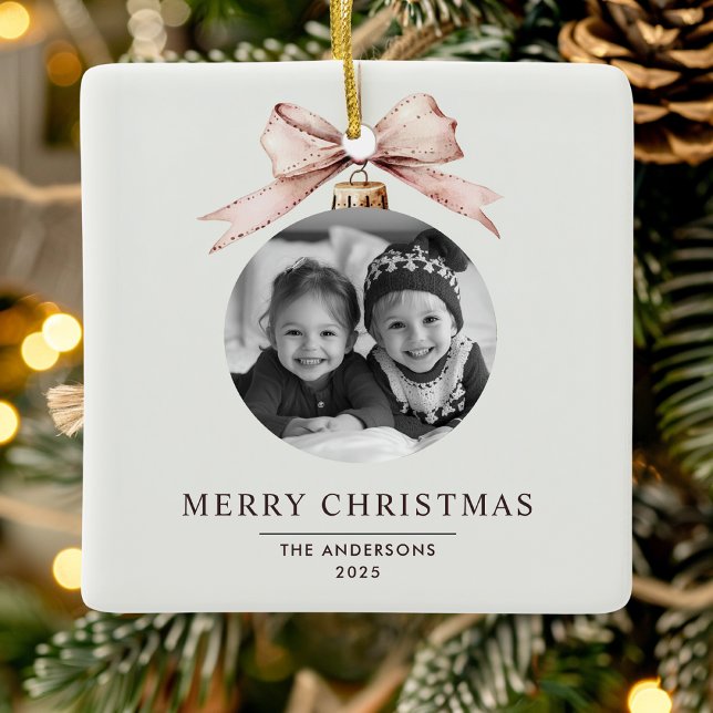 "Personlig God jul Ornament med Photo (Skapare uppladdad)