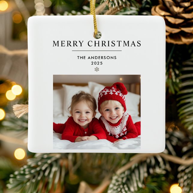 "Personlig God jul Ornament med Photo (Skapare uppladdad)