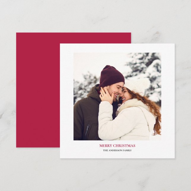 Personlig God jul Photo Julkort (Fram/baksida)