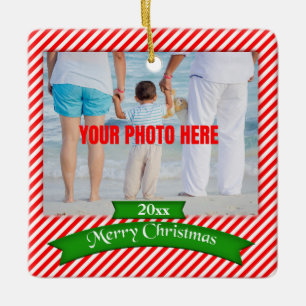 Personlig God jul Photo Träd Ornament