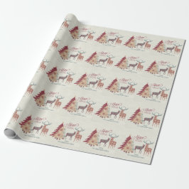 Personlig God jul Plaid Wrapping Papper Presentpapper