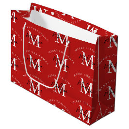 Personlig God jul Red Monogram
