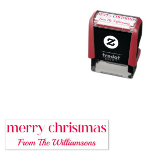 Personlig God Jul Retro Typografi Namn Självfärgande Stämpel