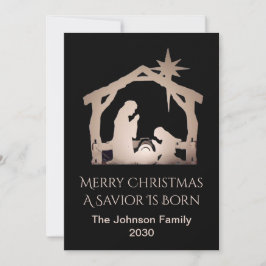 Personlig God jul Savior Born Ntivity Julkort