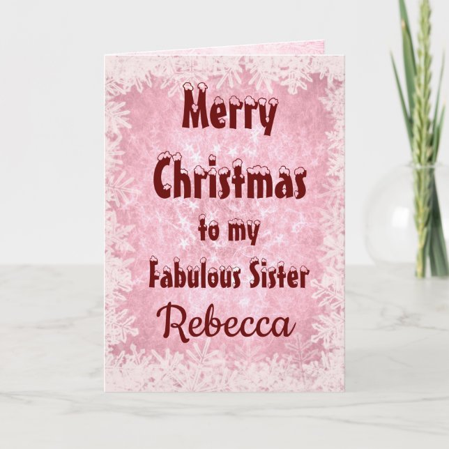 Personlig God jul Sister Kort (Framsida)