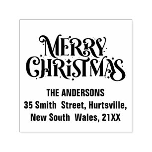 Personlig God jul Självfärgande Stämpel