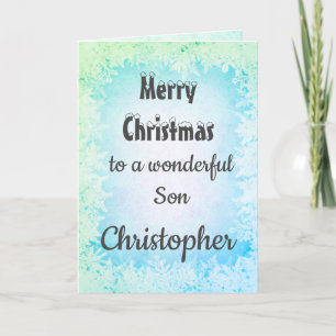 Personlig God jul son Kort