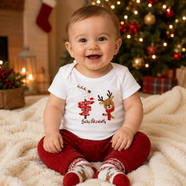 Personlig God Jul Söt Ren T Shirt